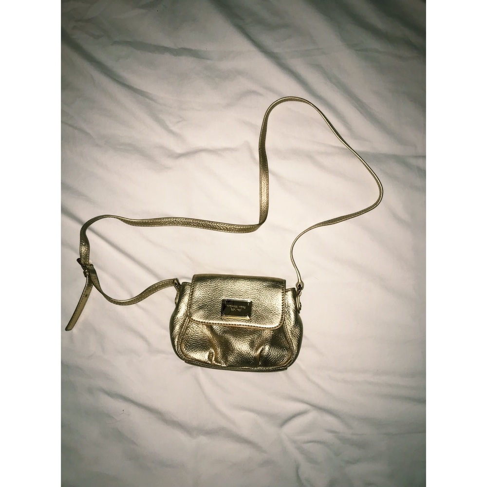 Michael Kors Gold Mini Leather Clutch